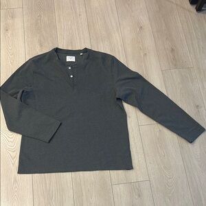 Billy Reid Gray Long Sleeve Tee